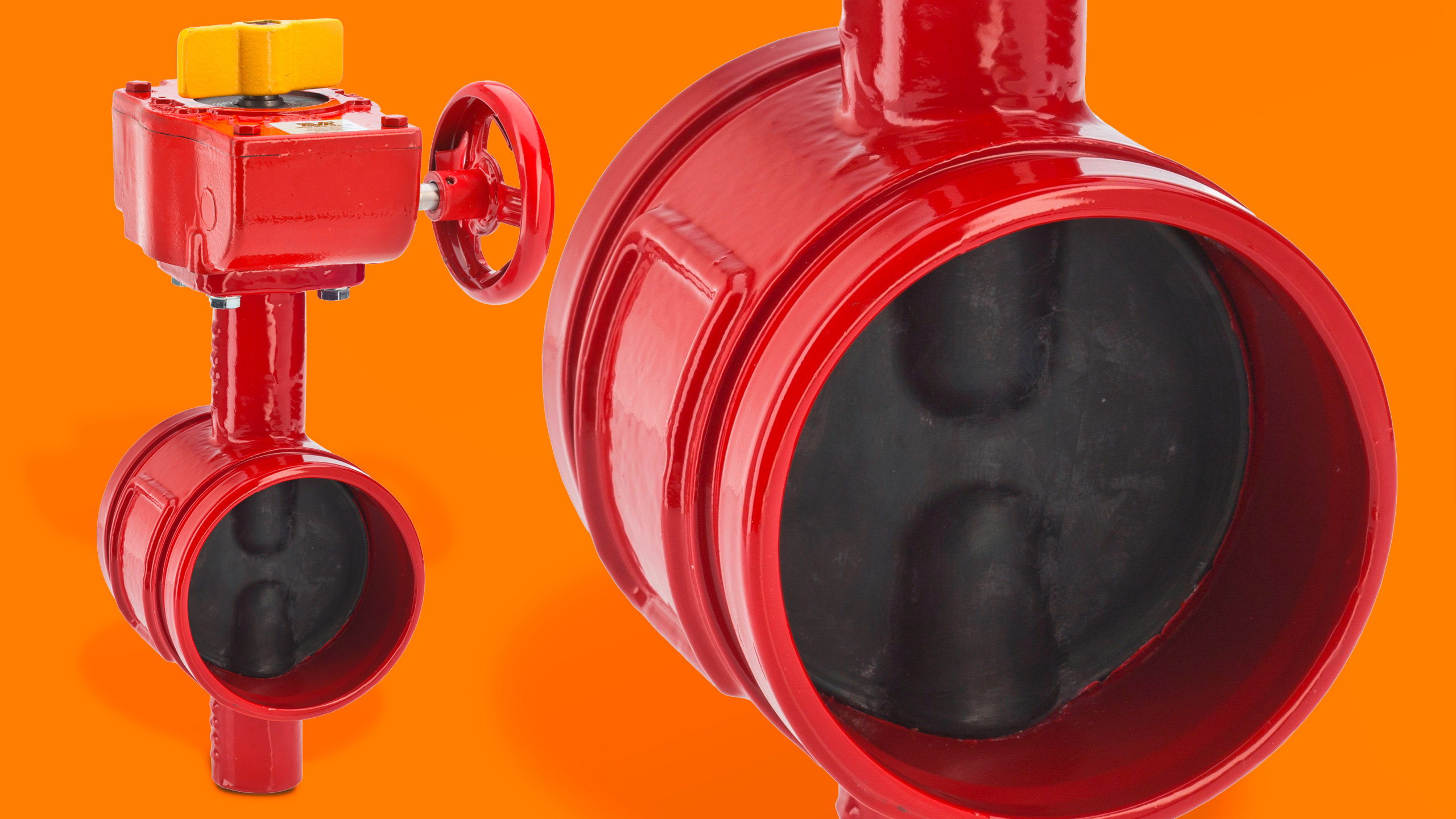 Butterfly valves for fire protection with grooved ends